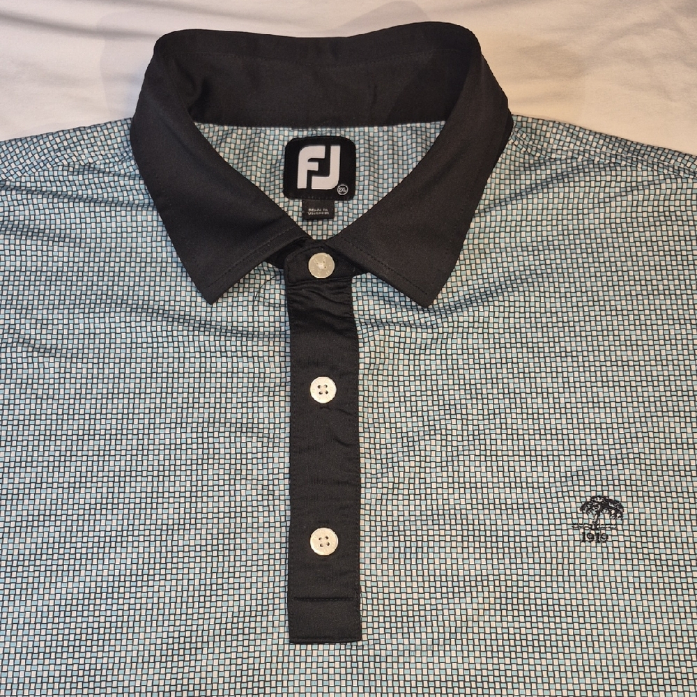 FootJoy Teal and Black Performance Polo Shirt